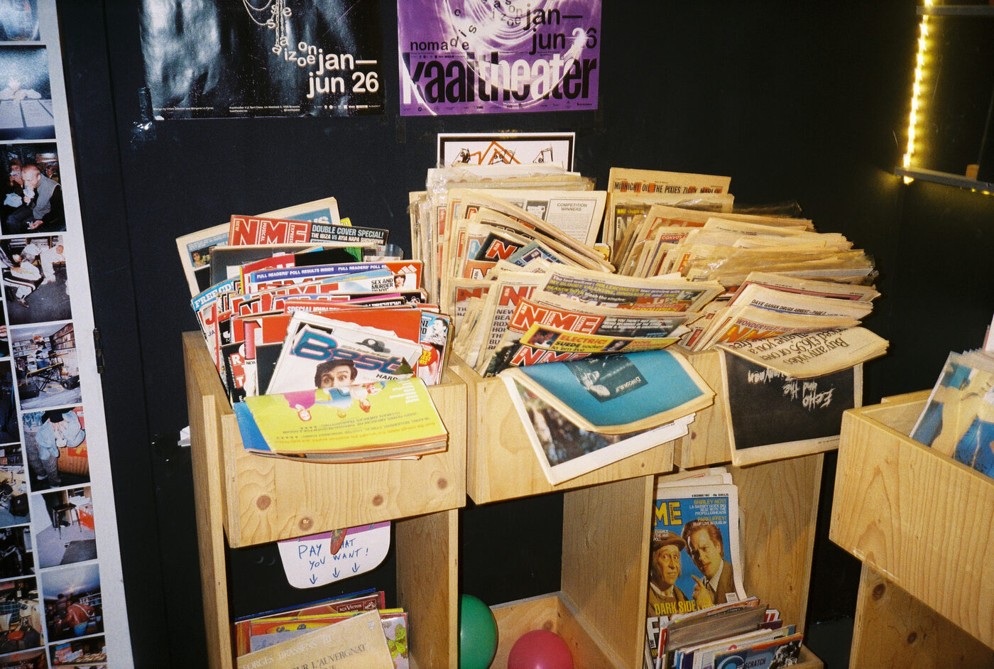 Crates of records at 72records